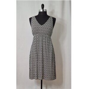 Beachy Sundress Floral Miniprint Empire High Waist Cool Rayon Dress Large